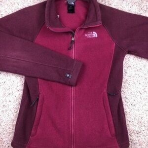The North Face Women Purple Full Zip Fleece Jacket Soft Warm Size Medium w LOGOS